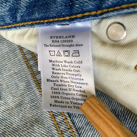 NWT Everlane Jeans The Relaxed Straight Fit Organic cotton - Picture 13 of 16